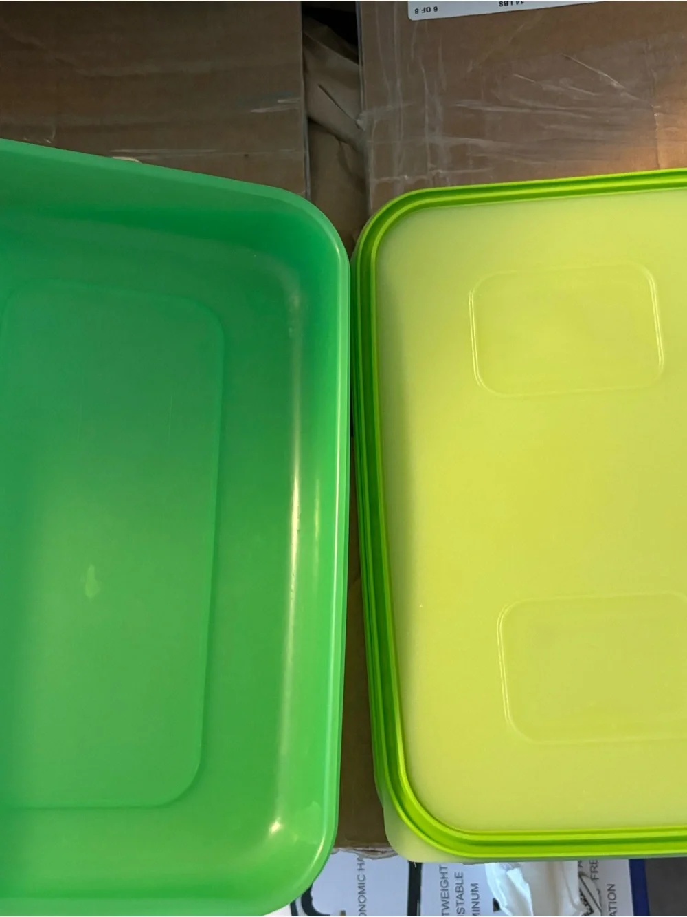 Freezersmart 2/$30 Green Stackable Food Storage Containers with lids - Large